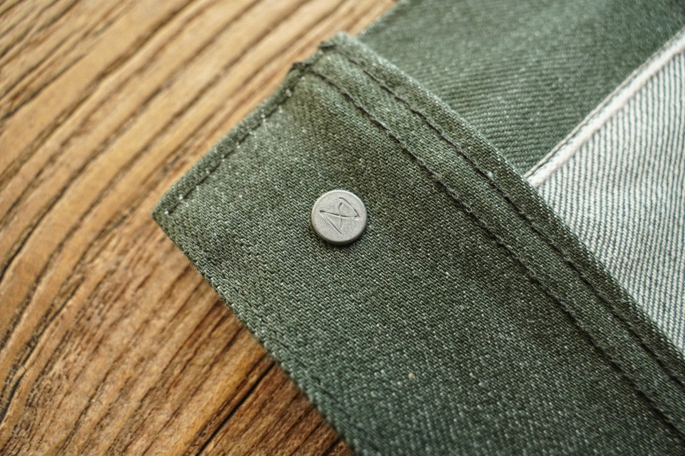 Sauce Zhan 540XX Mens Cusual Jacket Vulcanized green Selvedge Sanforized  Denim Jacket 14 Oz Loose Fit