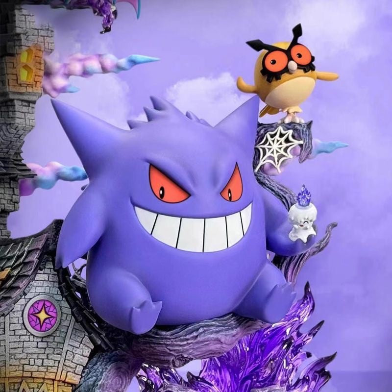32cm/12.6in Figura de Pokémon Gengar da Família Evolutiva Ainme Bonecos de Ação Coleção de Estátuas de PVC Modelo Brinquedos Presentes