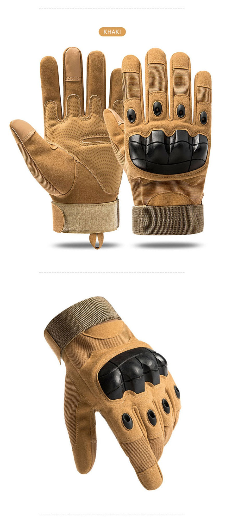 Luva de moto masculina com tela sensível ao toque, para motociclismo e motocross, proteção de dedo inteiro, Luvas Moto Preto