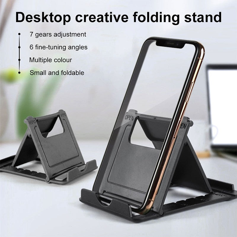 Mini Suporte Dobrável Portátil Universal Ajustável Criativo Para Tablet e Celular ipad iPhone Samsung Xiaomi
