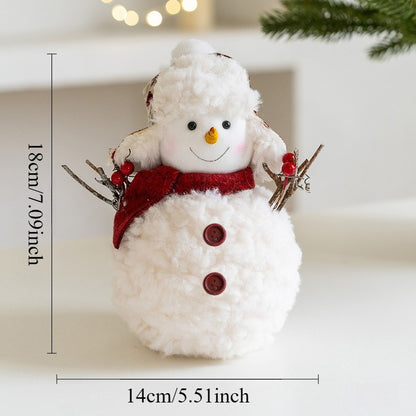 Home decoration new plush knitted Christmas snowman doll ornament Christmas desktop atmosphere ornament