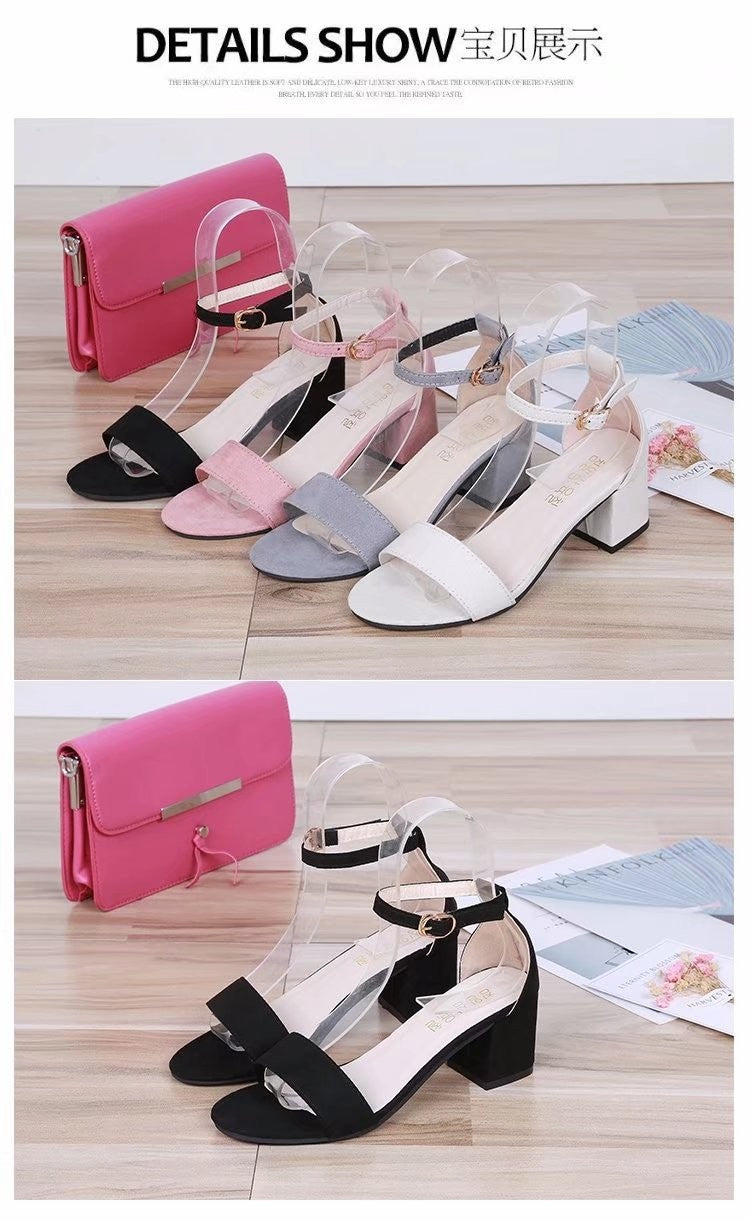 Heeled Sandals Women 2024 Elegant Woman Shoes with Low Heels Luxury Designer Block Heel Sexy Best Selling Products