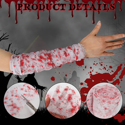 10M Artificial Blood Bandage Cloth Halloween Scary Decoraton Terror Theme Party Cosplay Props Home Garden DIY Decor Supplies