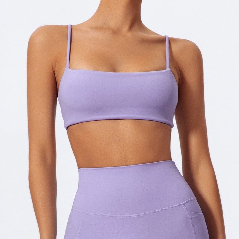 Ctenkevet Sling Yoga Bra Women Gym Workout Push Up Brassiere Female Outdoors Sports Underwear Women Fitness Shockproof Crop Top