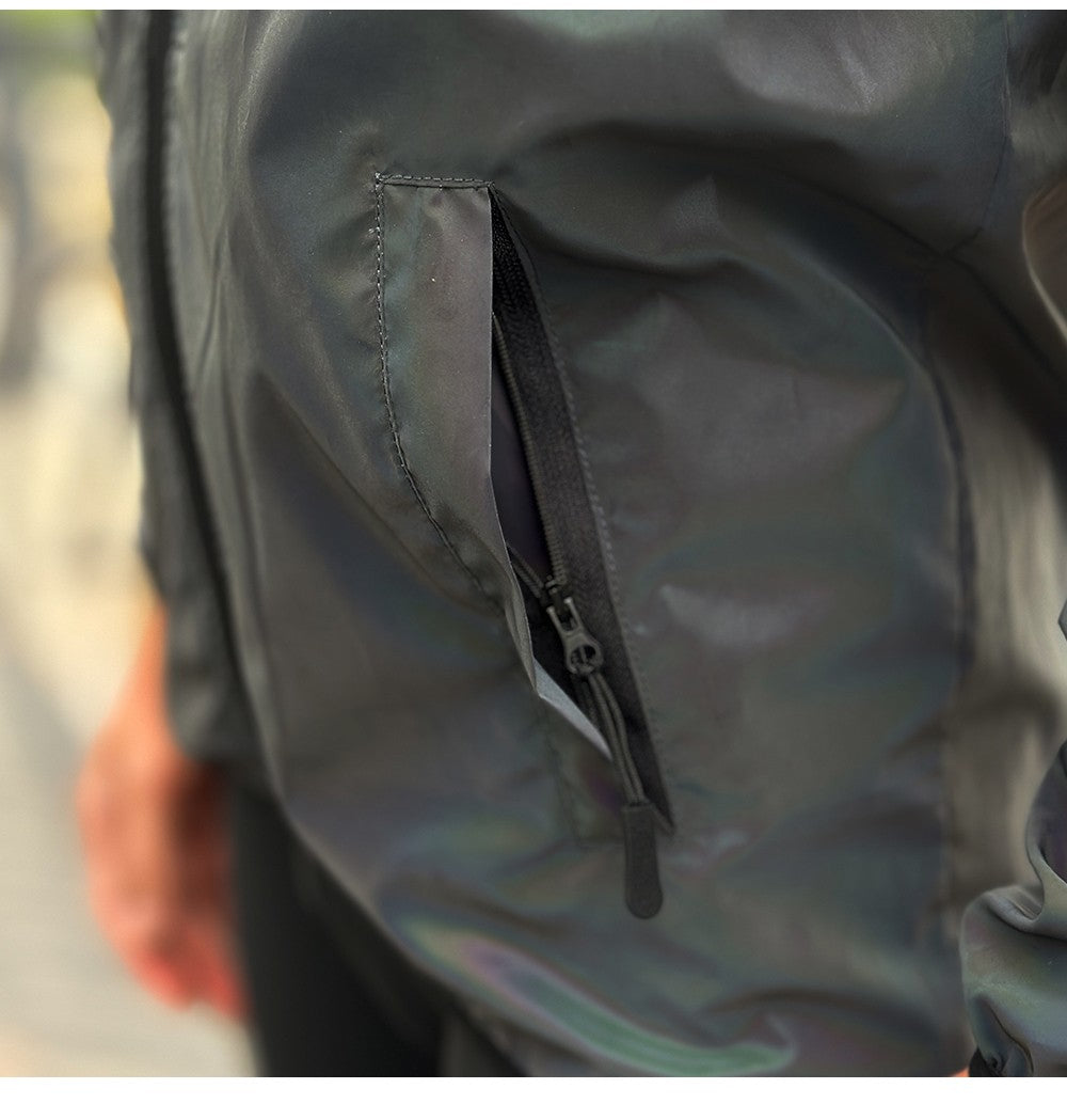 WOSAWE Bicycle Jacket Men Spring Summer Full Reflective Windbreaker Women Water Resistant MTB Road Bike Wear Cycling Long Jersey