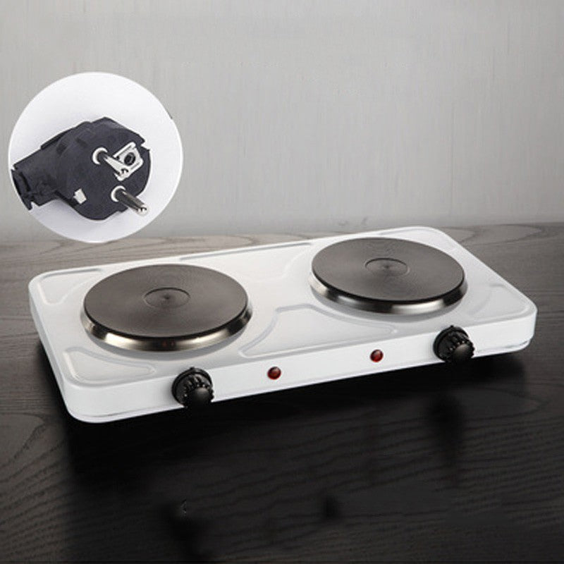 110/220V Electric Burner Hotplate Coffee Heating Stove 2 Pots Heater Induction Cooker Stove Furnace Adjustable Temperature 2000W
