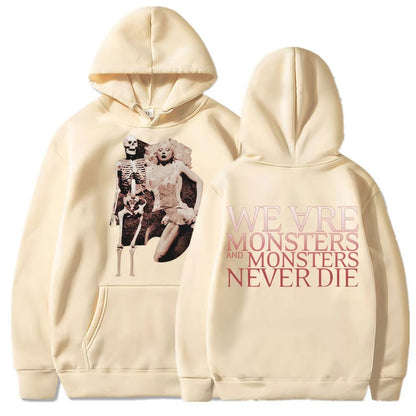 Lady Gaga The Mayhem Ball Tour Retro Print hoodie Gothic Hip-hop trendy autumn/winter men's hoodie