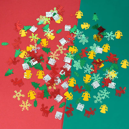 15g/bag Christmas Sequin Confetti Xmas Tree Snowflake Table Confetti 2024 Christmas Party Decoration for Home 2025 New Year Gift