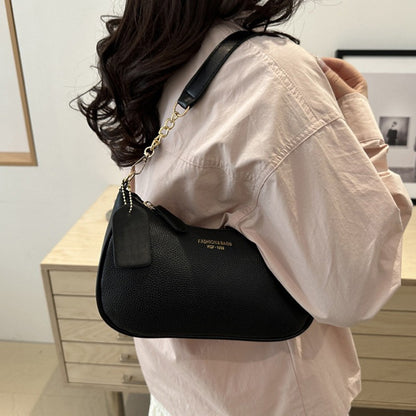 Cherry Pendant Shoulder Bag Women Light Luxury New High-end Women's Bag Soft Lychee Pattern Underarm Bag Casual Dumpling Bag