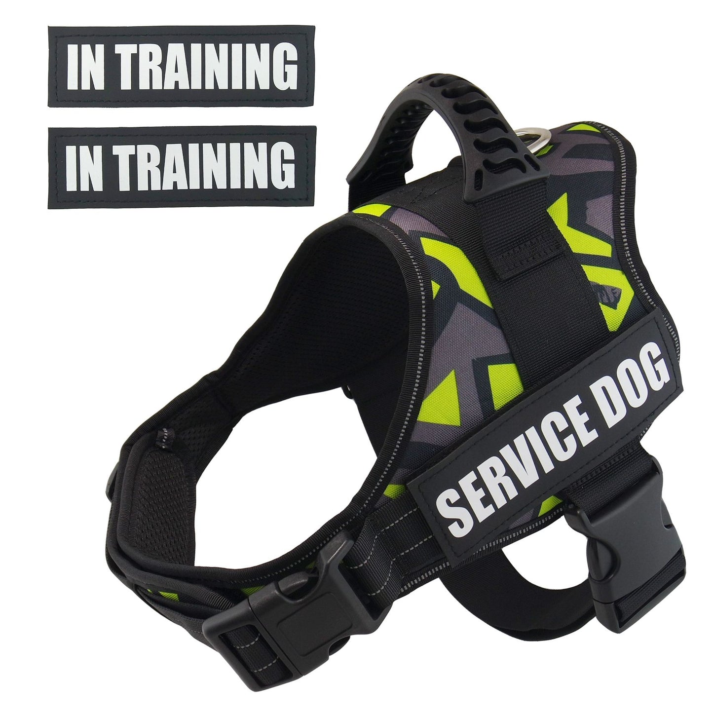 Colete Favorito de Suporte Emocional e Cão de Serviço com Arnês Para Cães de Estimação Com Patches Refletivos Removíveis Para Cães Grandes e Médios