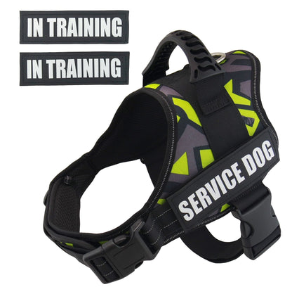 Colete Favorito de Suporte Emocional e Cão de Serviço com Arnês Para Cães de Estimação Com Patches Refletivos Removíveis Para Cães Grandes e Médios