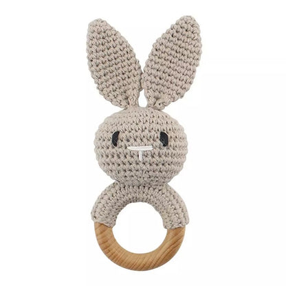 Brinquedos de Crochê para Bebês Chocalho de Animal Desenho Animado Chocalhos Musicais para Bebês Chocalho de Dentista Kawaii Brinquedo de Bebê 0-12 Meses Brinquedos Montessori