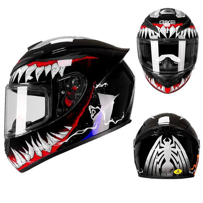 Capacete Fechado Bluetooth Retro para Motocicleta, Quatro Estações, Quente de Inverno, Antiembaçante, com Fone de Ouvido para Corridas de Rua