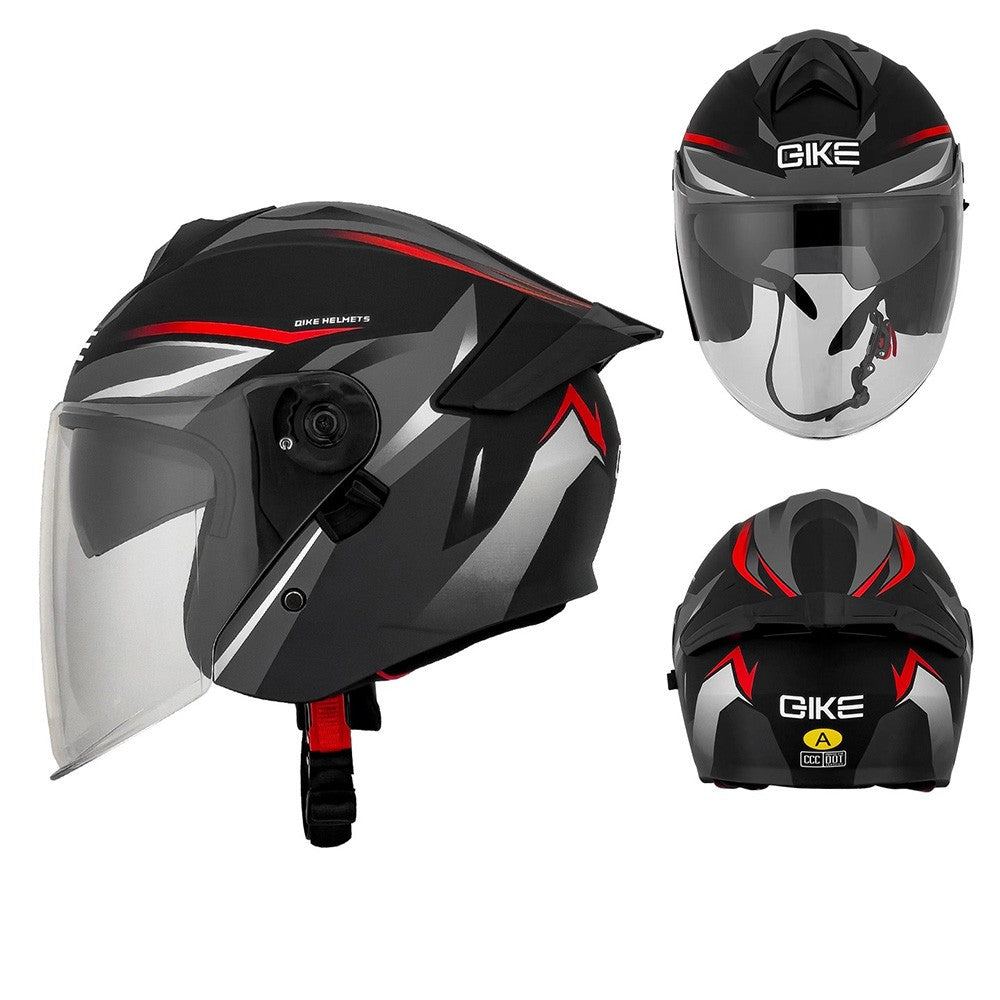 Capacete de Moto Unissex Anti-Embaçante com Lente Dupla e Meio Rosto para Veículos Elétricos Equipamento de Proteção para Homens e Mulheres