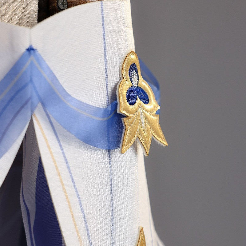Game Impact Damselette Columbina Cosplay Costume Wig Hair for Women Cosplay Halloween Fatui Role Play Party Dress Outfits