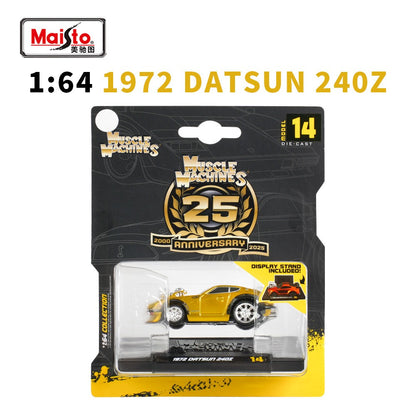 Maisto Escala 1:64 2025 Ferrari F40 Porsche AE86 Mustang Muscle Car Modelo Estático Brinquedo Colecionável