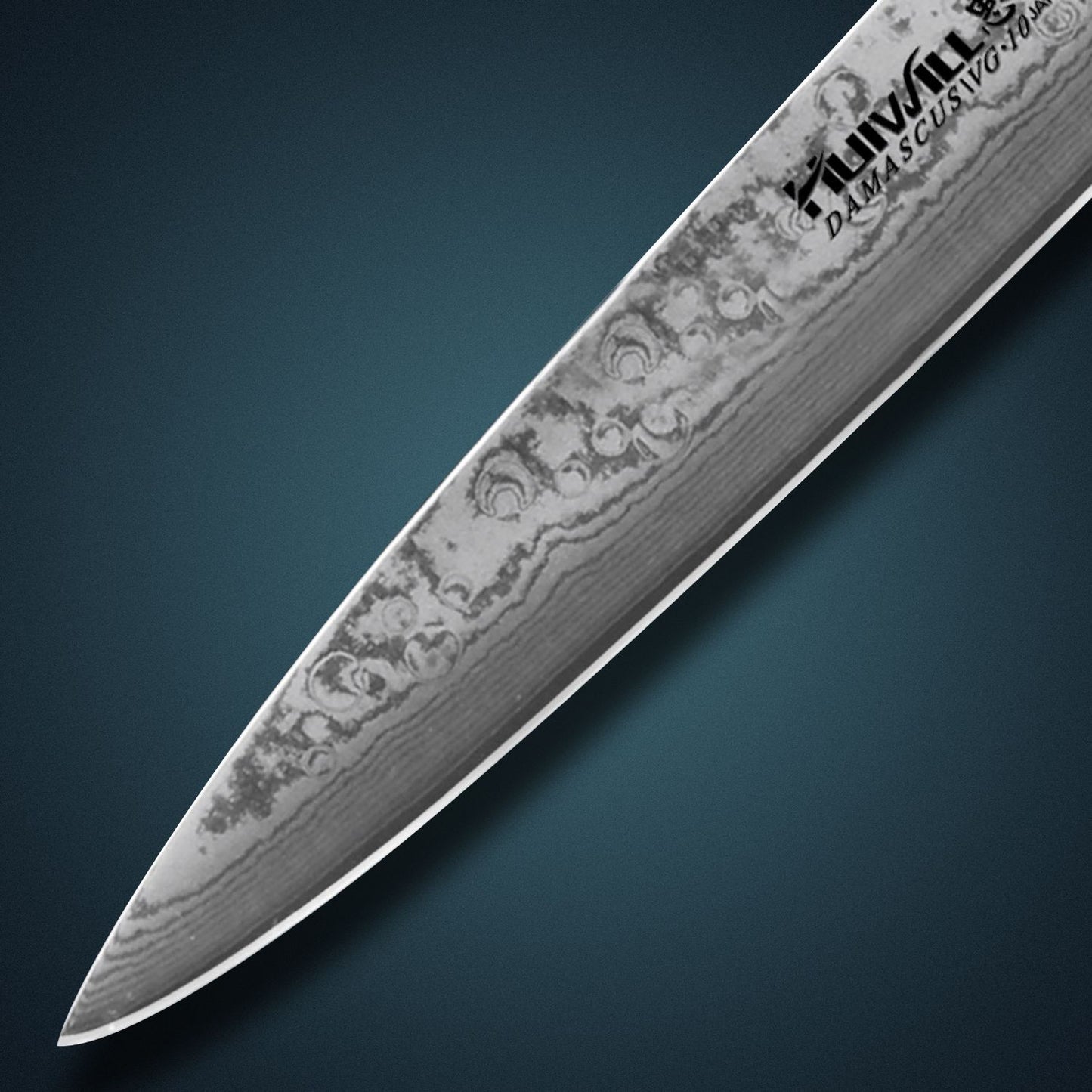 Huiwill Super Qualidade 8" Japonês VG10 67 Camadas de Aço Damasco Conjunto de Facas de Cozinha para Chef Faca de Corte Faca de Fatiar com Bloco
