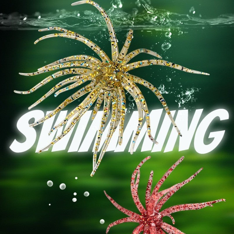 Water Gall Ball Bait Biomimetic Soft Insect Bait Floating Sea Urchin Soft TPE Bait Fake Bait Sea Fishing Black Pit Wild Fishing