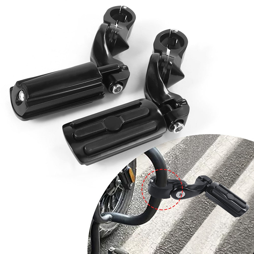 1 1/4" 32mm Motorcycle Foot Rest Highway Engine Guard Foot Pegs Mount Footrest For Harley Touring Honda Kawasaki Suzuki Yamaha