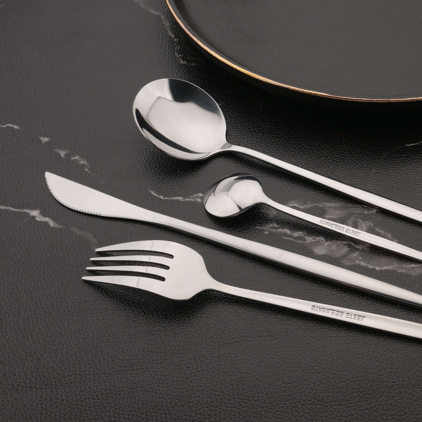 Conjunto de 6 Garfos de Jantar de Aço Inoxidável Polido Talheres Dourados Prateados Utensílios de Cozinha Ocidentais Garfos de Mesa para Restaurante