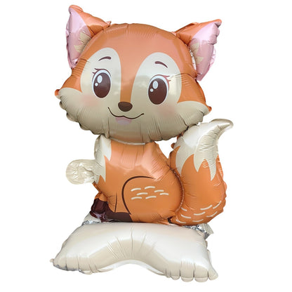 3/2PCS Jungle Animal Foil Balloons with Stand - Koala Elephant Fox for Birthday Wedding Carnival Theme Decorations