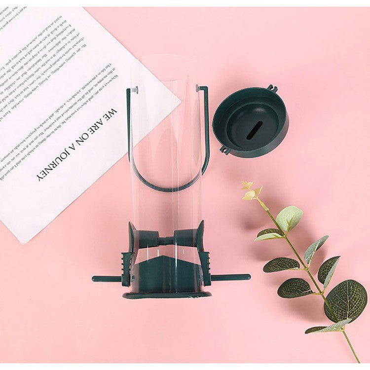Alimentador de Pássaros Domésticos, Dispensador de Comida, Alimentador de Pássaros Pendurado ao Ar Livre com Múltiplos Buracos, Ferramenta de Alimentação Automática para Pássaros Pequenos, Suprimentos para Pássaros