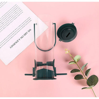 Alimentador de Pássaros Domésticos, Dispensador de Comida, Alimentador de Pássaros Pendurado ao Ar Livre com Múltiplos Buracos, Ferramenta de Alimentação Automática para Pássaros Pequenos, Suprimentos para Pássaros