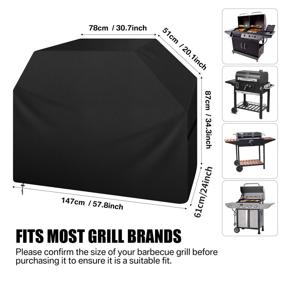 Outdoor BBQ Grill Covers For Charcoal & Gas Grills Waterproof Anti-Dust Weather-Resistant Anti-UV Heavy Duty Barbecue Cover