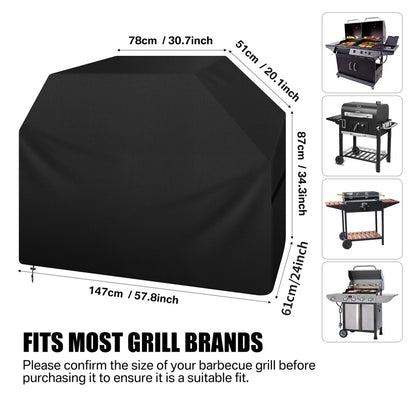 Outdoor BBQ Grill Covers For Charcoal & Gas Grills Waterproof Anti-Dust Weather-Resistant Anti-UV Heavy Duty Barbecue Cover