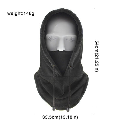 Balaclava de Pelúcia em Fleece, Chapéu de Inverno para Esqui, Touca à Prova de Vento, Grossa e Quente para Ciclismo ao Ar Livre, para Homens e Mulheres