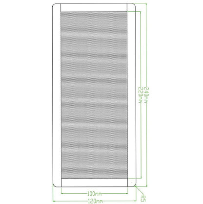 120x240mm 120x120mm Fan Dust Filter Mesh Magnetic Frame PVC PC Computer Case Fan Dust Mesh Cover Grills
