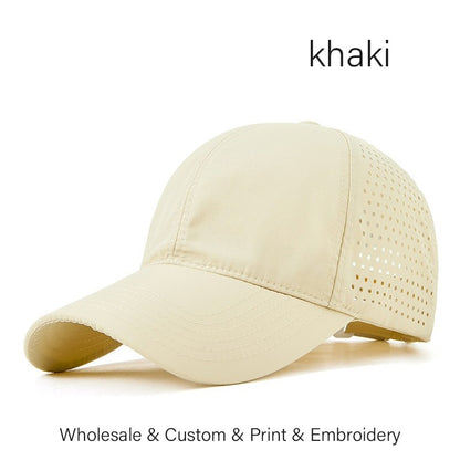 SLECKTON Custom Logo Embroidery Quick-Dry Baseball Cap for Summer Protection Breathable Waterproof Design DIY Picture Print