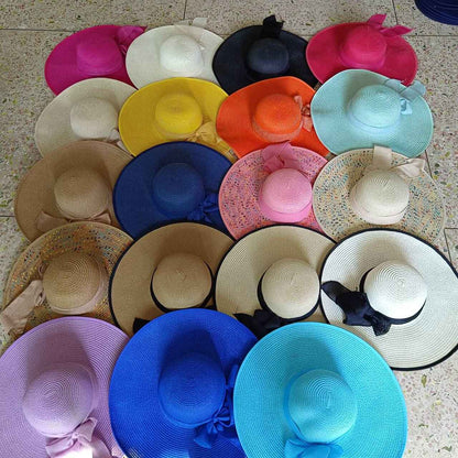 Chapéu de Palha Dobrável de Praia Proteção UV Chapéu de Sol Aba Larga para Viagem ao Ar Livre Férias Chapéu de Praia Dobrável chapéu de sol para mulher