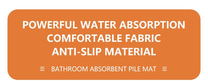 Bathroom Rug Super Absorbent Soft Microfiber Shaggy Bath Mat Non-Slip Machine Washable Bath Rug