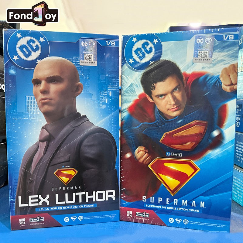 Fondjoy Novo Superman Lex Luthor 1/9 Boneco de Ação Versão Filme DC Novo Boneco Superman de Gunn Enfeites para Brinquedos e Presentes para Meninos