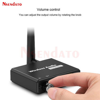 Adaptador de música Wi-fi digital sem fio 2.4G Kit transmissor e receptor de áudio sem fio 50M com AUX 3.5mm P/D para TV Box DVD PC