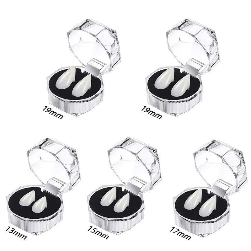 1-5pcs Vampire Teeth Fangs Dentures Props Halloween Costume Props False Teeth Solid Glue Denture Adhesive Halloween Party Decor
