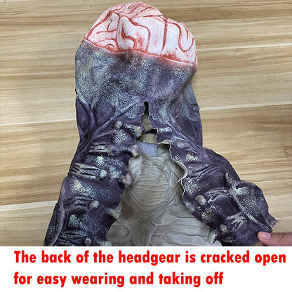 2026 Halloween Latex Skeleton Head Mask Horror Brain Helmet Mask Cosplay Party Supplies Skull Full Face Mask