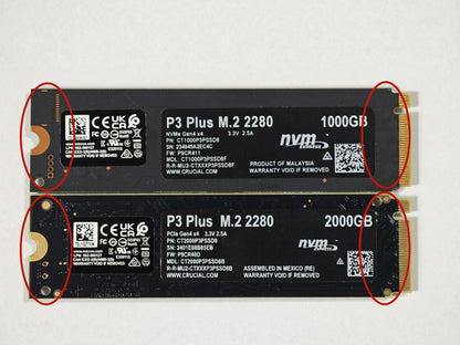 Crucial P3 Plus 1TB 2TB PCIe Gen4 NVMe M.2 SSD Interno (Pacote OEM) & Crucial NVME 2280 P310 1TB SSD & Crucial T500 1TB