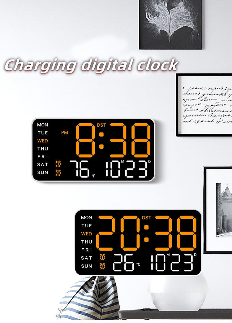 New Digital LED Alarm Clock Desktop Clock Time and Temperature Display Multifunctional Clock Modern Decorative LED