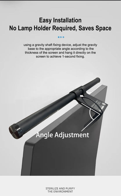 LED Screen Hanging Light for Desk  Eye Protection Computer Monitor Light Strip with Stepless Dimming Suitable for Gaming