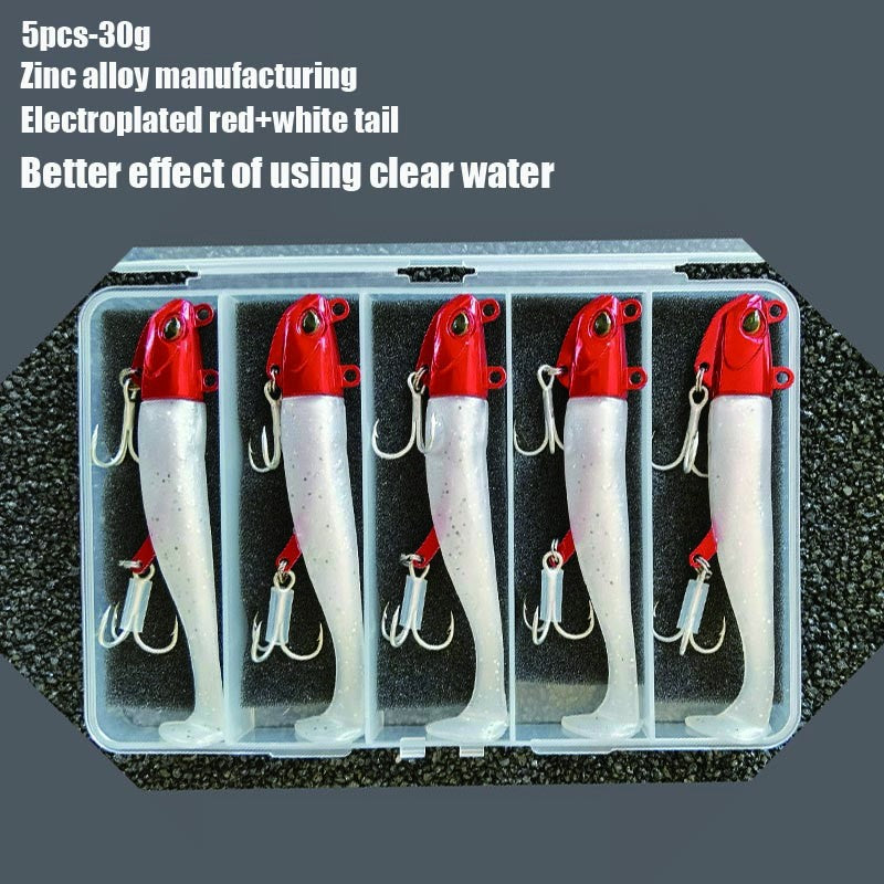 5pcs 30g/111mm Artificial Bait Lumious/Glow Mackerel Sea Bass Snapper Fishing Lure Wobblers Swimbait Jigging soft Baits