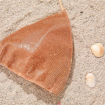 Halter Jewelled Sequins Diamond Bikini Women Swimsuit Female Swimwear Two Pieces Bikini Set Mini Micro Bathing Suit Swim Lady