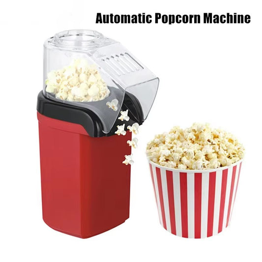 Mini Popcorn Maker: Electric Hot Air Corn Popper with fast heating, a Compact Snack Machine for Movie Night Parties Home Kitchen
