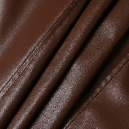 Plus Size 5XL ZANZEA Women PU Leather Midi Jupes Elegant Casual Autumn Loose High Waist Skirt Solid Skirt High Waisted Falda