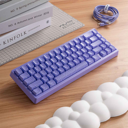 Teclado Mecânico XVX M67 JadeStone com Teclas IMD-Tech Hot Swappable Design Gasket Teclado com Retroiluminação RGB Personalizada Tri-Modo