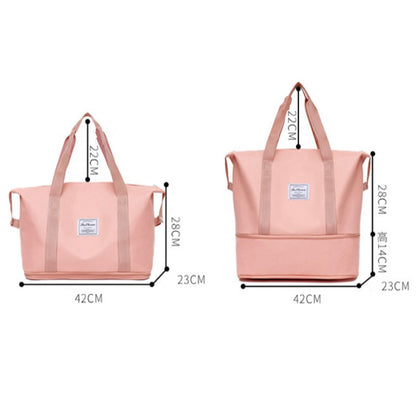 Large Capacity Expandable Hand Carry-On Travel Bag - Durable, multiple compartments, suitable for travel, fitness, yoga,handbag.