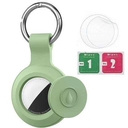2/1 Pack Genuine Leather AirTag Keychain Holder . Secure Key Chain Case for Pet Collar Luggage Bag Full Cover Protective Keyring