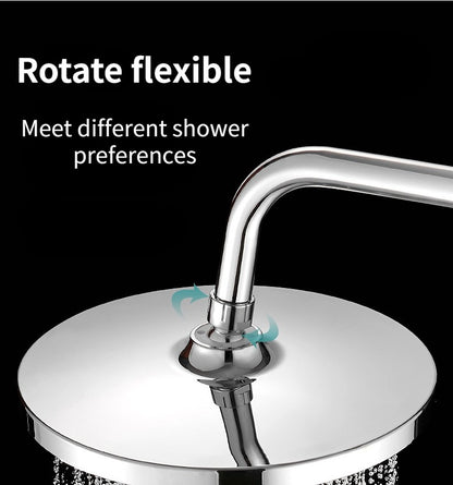 Novo Chuveiro de Teto Pressurizado de 25CM, Chuveiro de Teto de Grande Fluxo Supercharge ABS Grosso de Alta Pressão Tipo Chuva