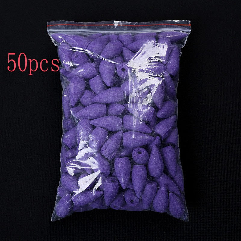 Mixed Waterfall Smoke Backflow Natural Incense Cone Incense Sandal Lavender Multi-scented Suitable for Places Tea Room Yoga Room